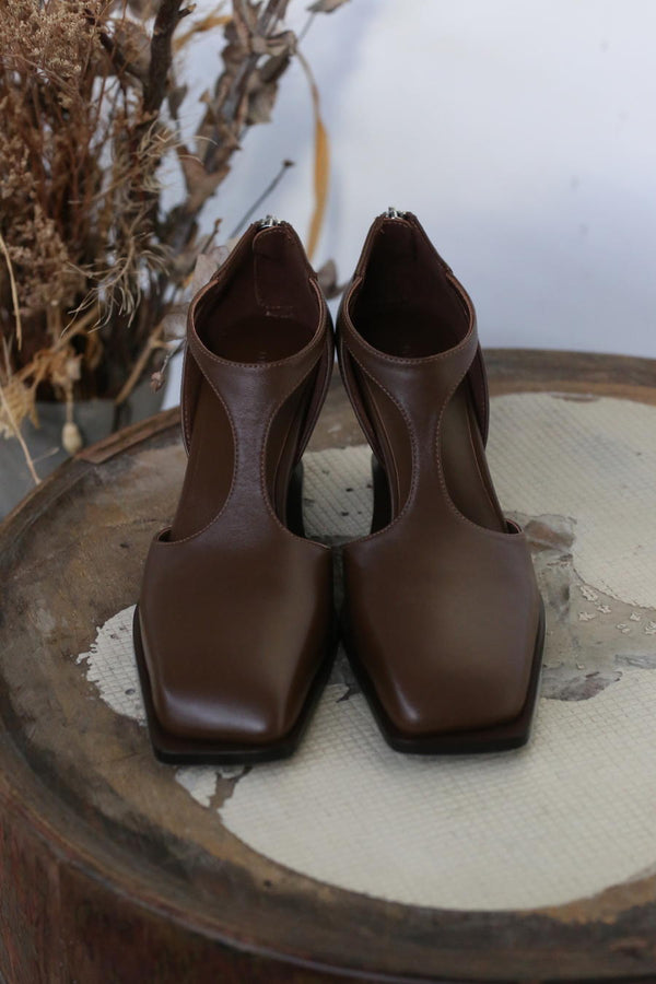 OUDE WAAG Sheepskin Killer High Heel OW-23SS-FT01 Coffee